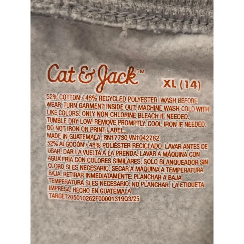Cat & Jack Gray Boys Sweatpants XL 14 NWOT